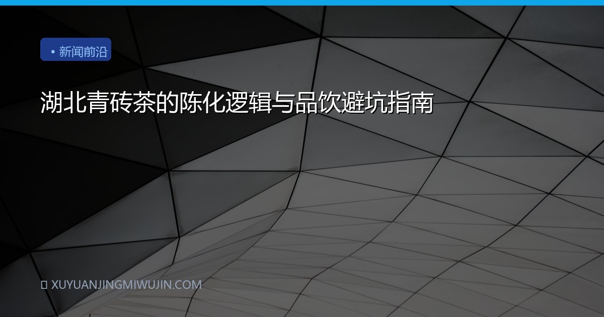 湖北青砖茶的陈化逻辑与品饮避坑指南